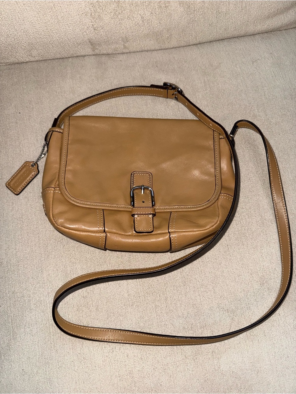 Coach Hadley Crossbody in Tan Leather